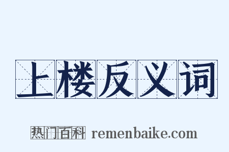 上楼反义词是什么意思的图片
